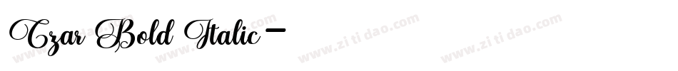 Czar Bold Italic字体转换